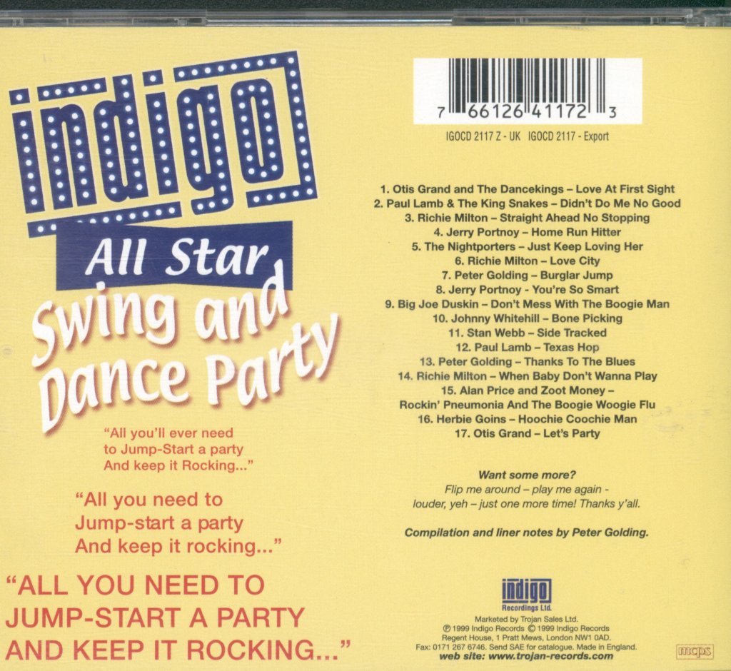 Various Artists - Indigo All Star Swing And Dance Party - Cd