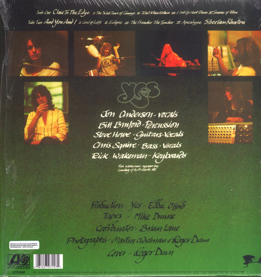 Yes - Close To The Edge - Lp