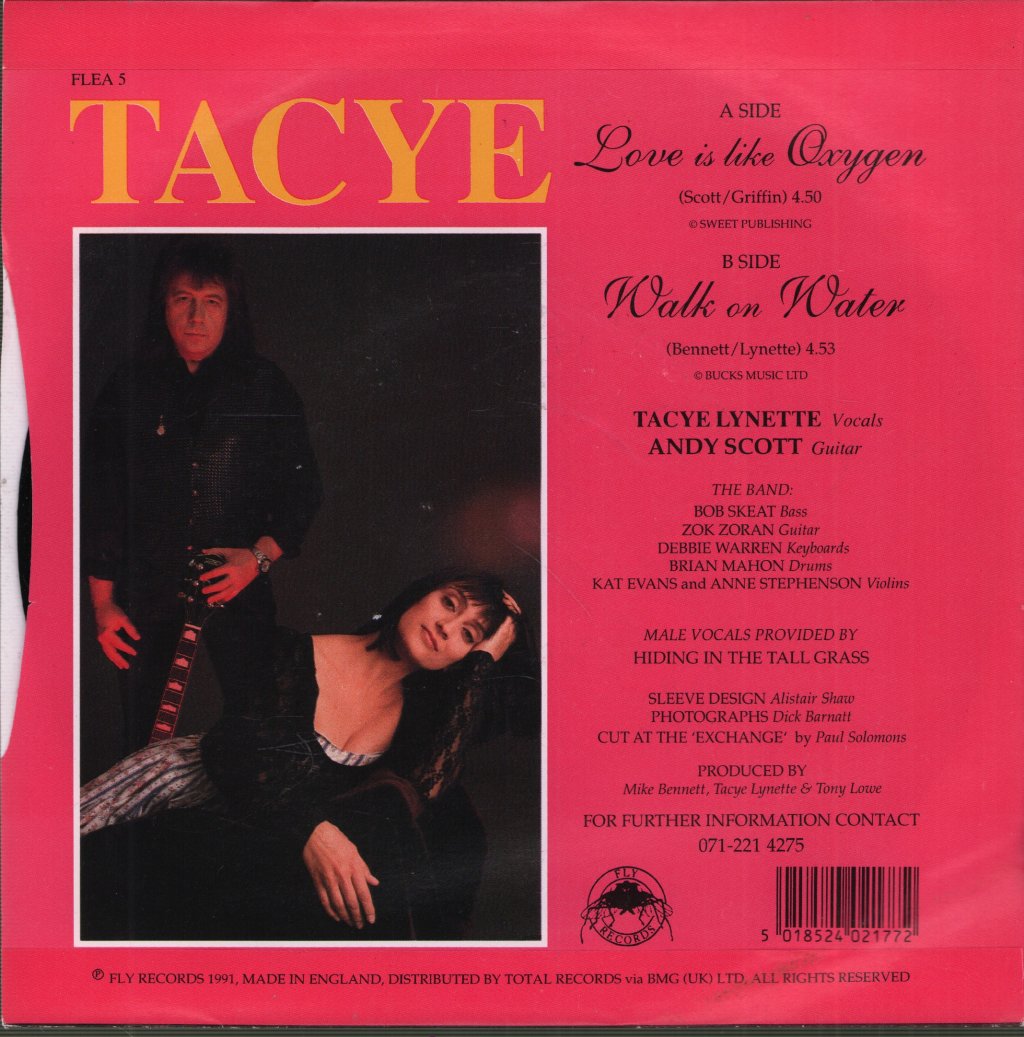 Tacye - Love Is Like Oxygen - 7 Inch