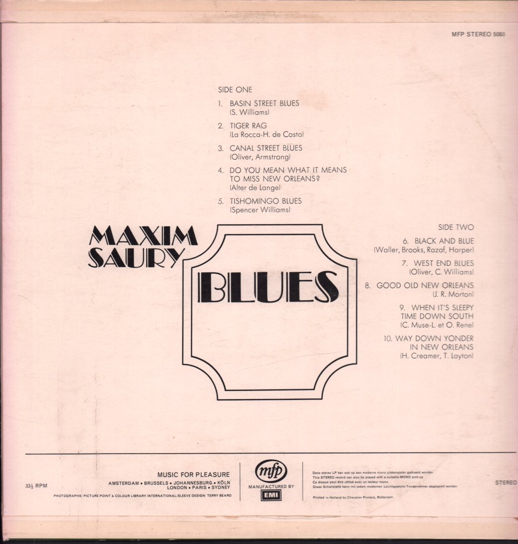 peanuts holland with maxim saury - Blues - Lp