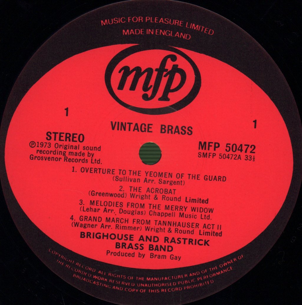 Brighouse And Rastrick Brass Band - Vintage Brass - Lp