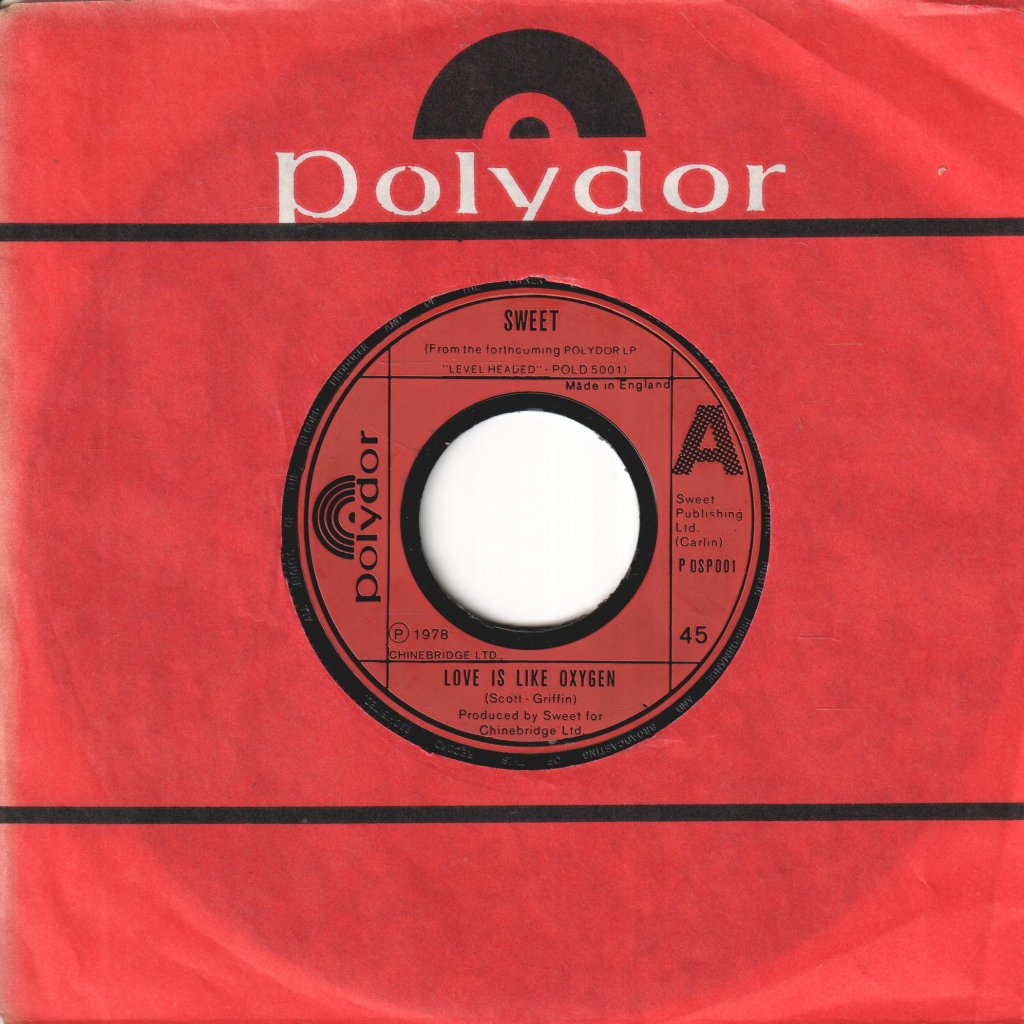 Sweet - Love Is Like Oxygen - 7 Inch