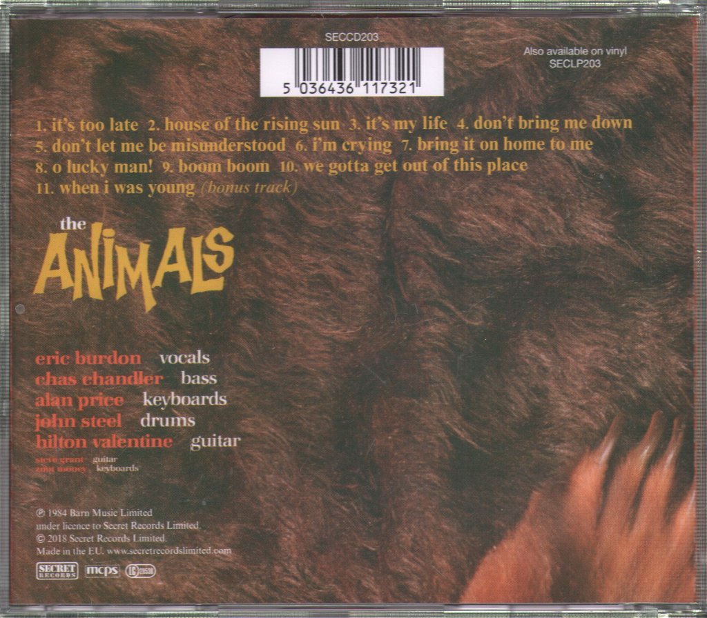 Animals - Greatest Hits Live! - Cd