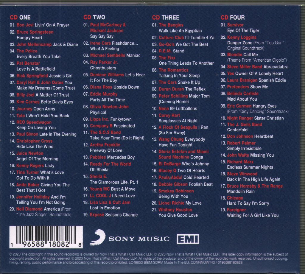 Various Artists - Now The 80s USA - Cd Set