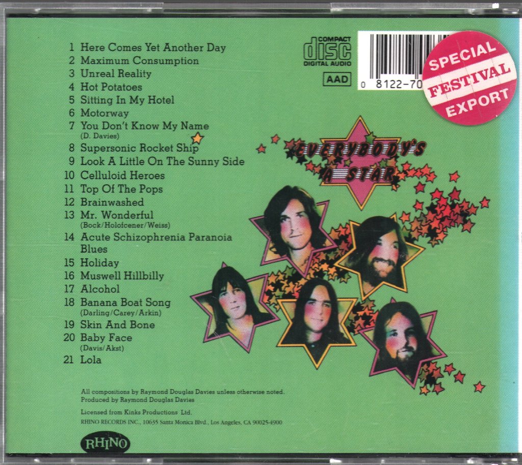 Kinks - Everybody's In Show-Biz - Everybody's A Star - Cd