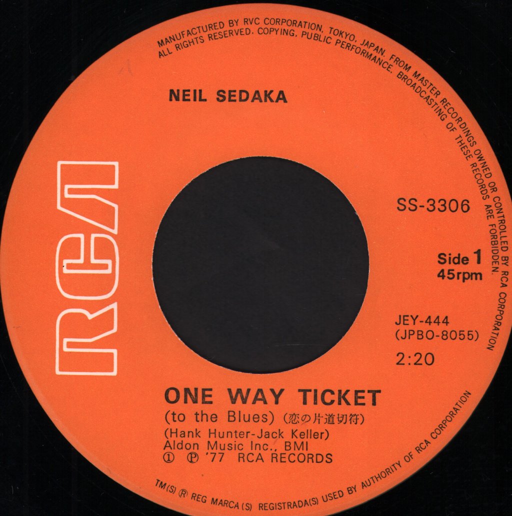 Neil Sedaka - One Way Ticket - 7 Inch