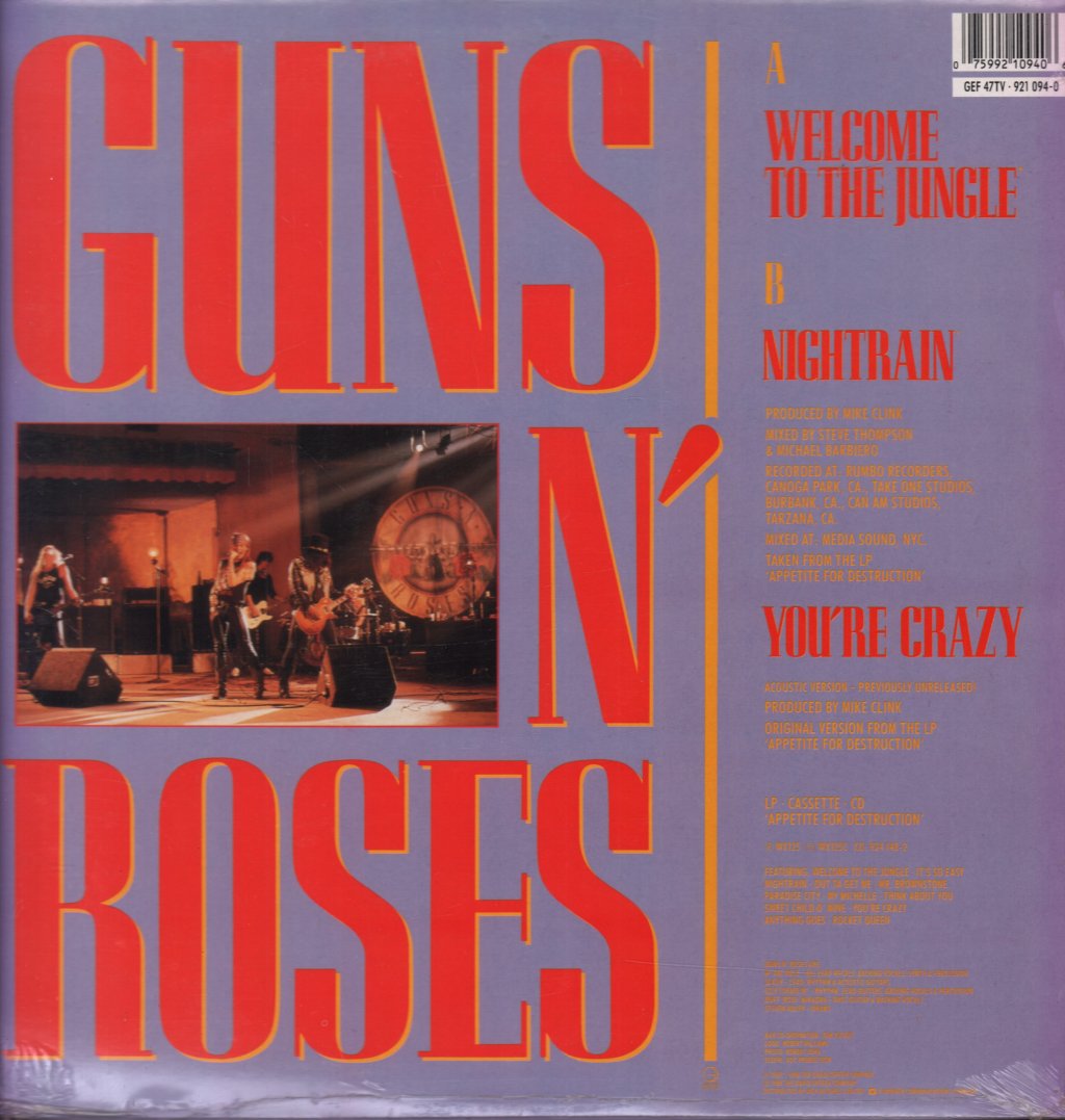 Guns N Roses - Welcome To The Jungle - 12 Inch