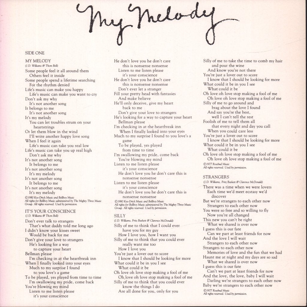 Deniece Williams - My Melody - Lp