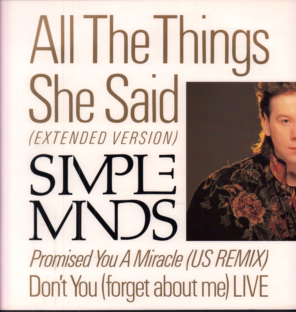 Simple Minds - All The Things She Said - 12 Inch