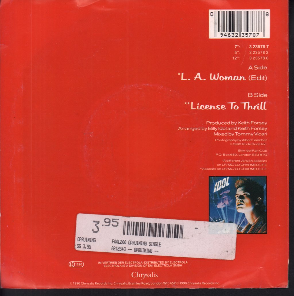 Billy Idol - L. A. Woman - 7 Inch