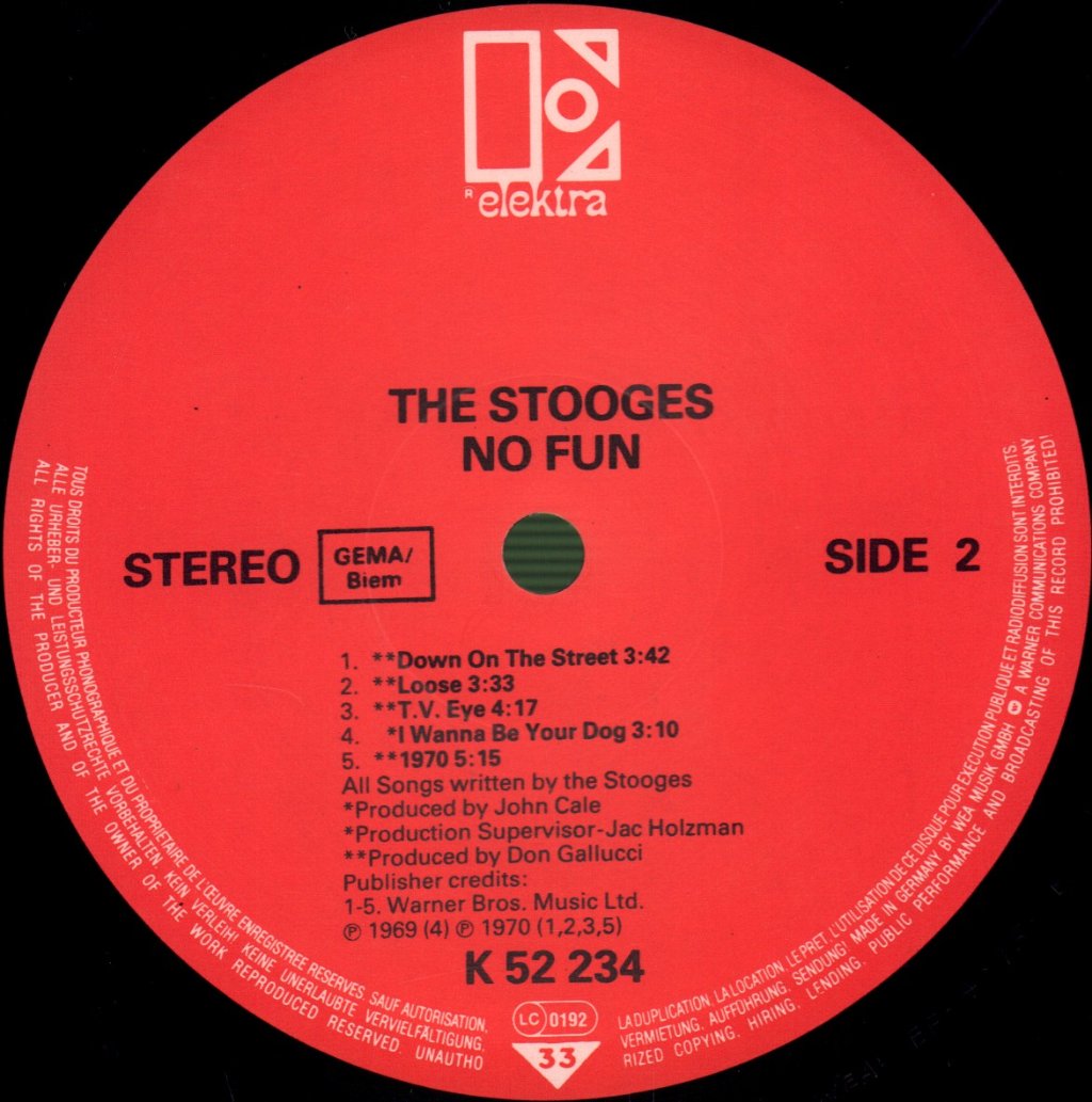 Stooges - No Fun - Lp