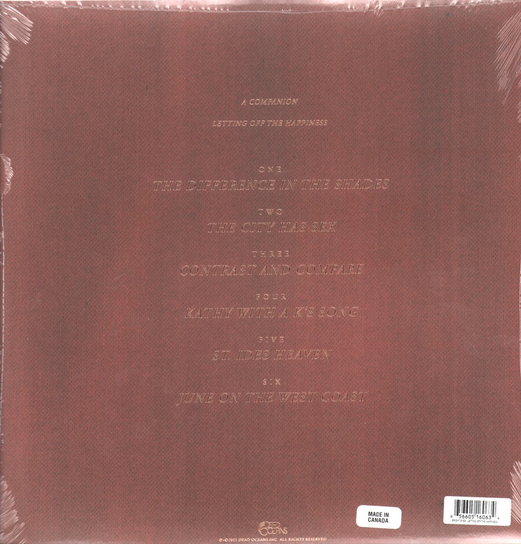 Bright Eyes - Letting Off The Happiness (A Companion) - 12 Inch