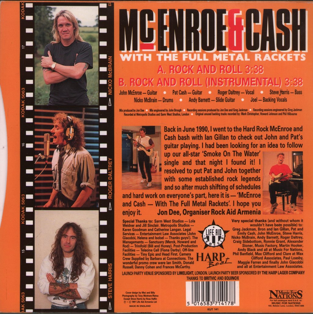 Mcenroe And Cash - Rock And Roll - 7 Inch
