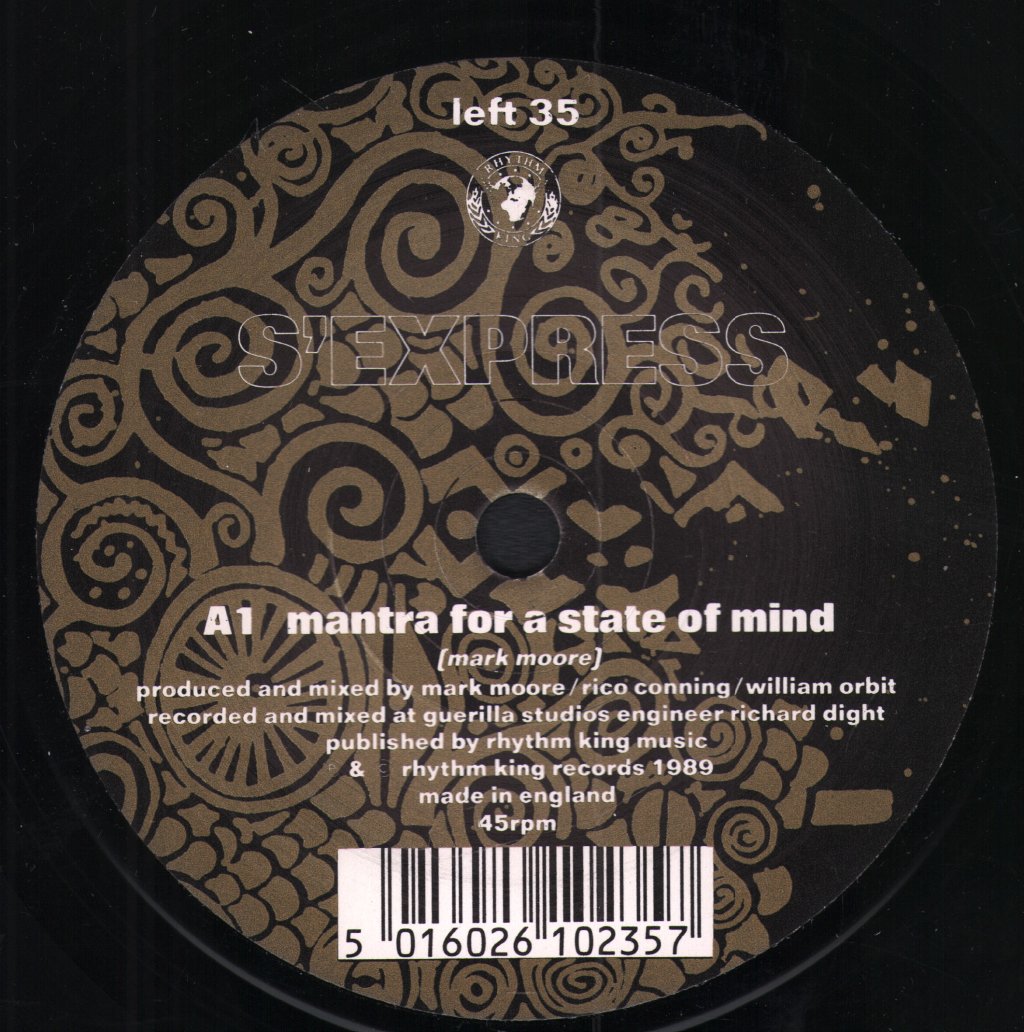 S'express - Mantra For A State Of Mind - 7 Inch