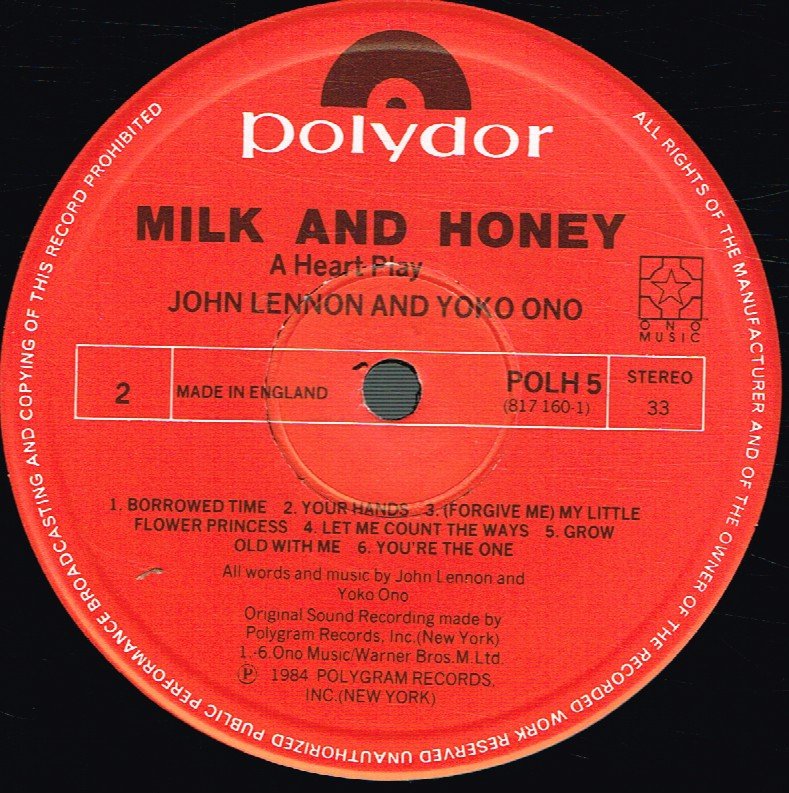 John Lennon And Yoko Ono - Milk And Honey - Lp