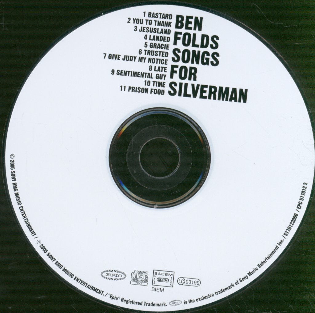 Ben Folds - Songs For Silverman - Cd