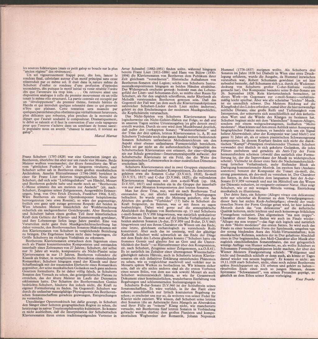 Rudolf Serkin - Schubert - Sonata D.960 B-Flat - Lp