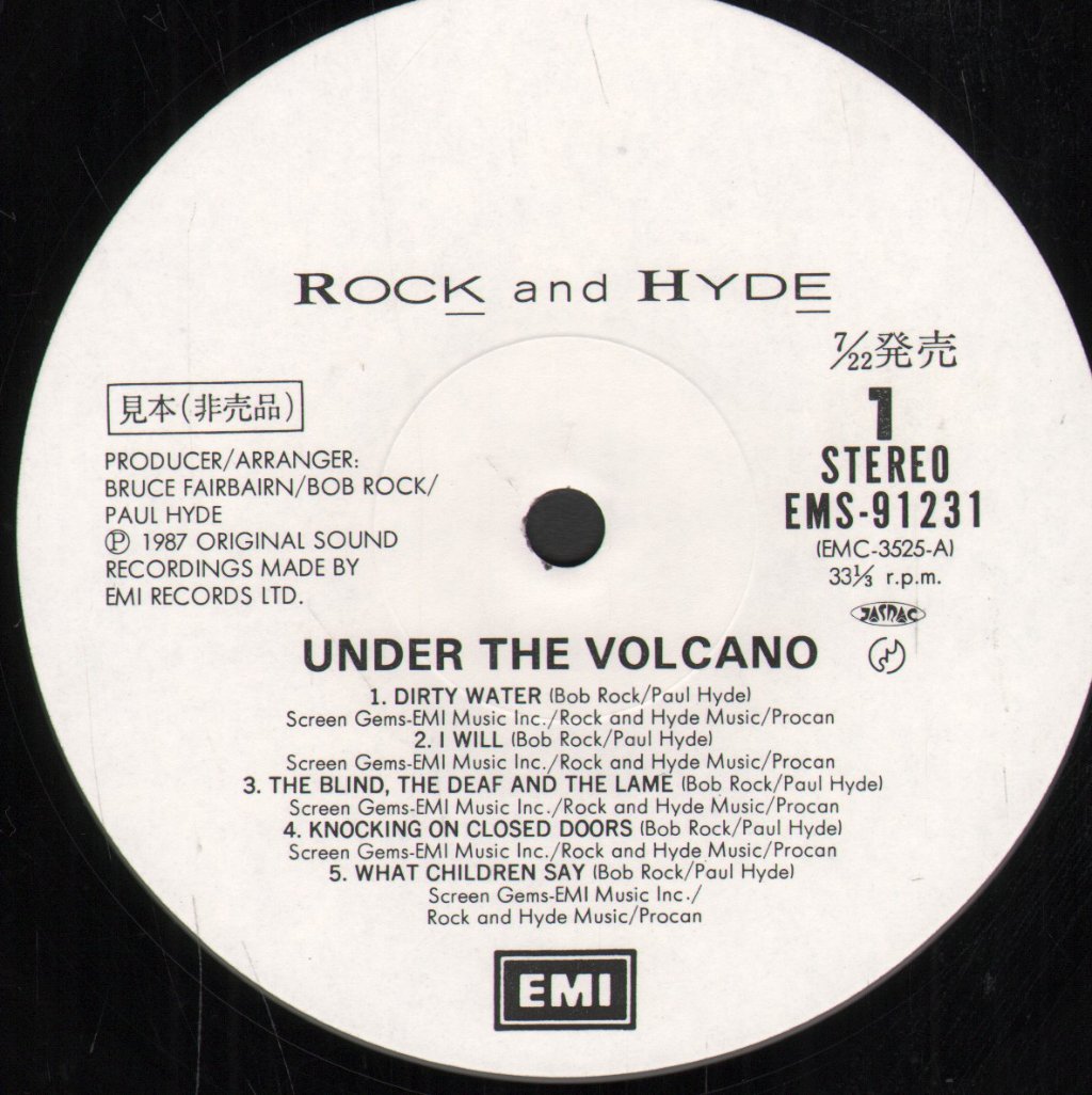 Rock And Hyde - Under The Volcano - Lp