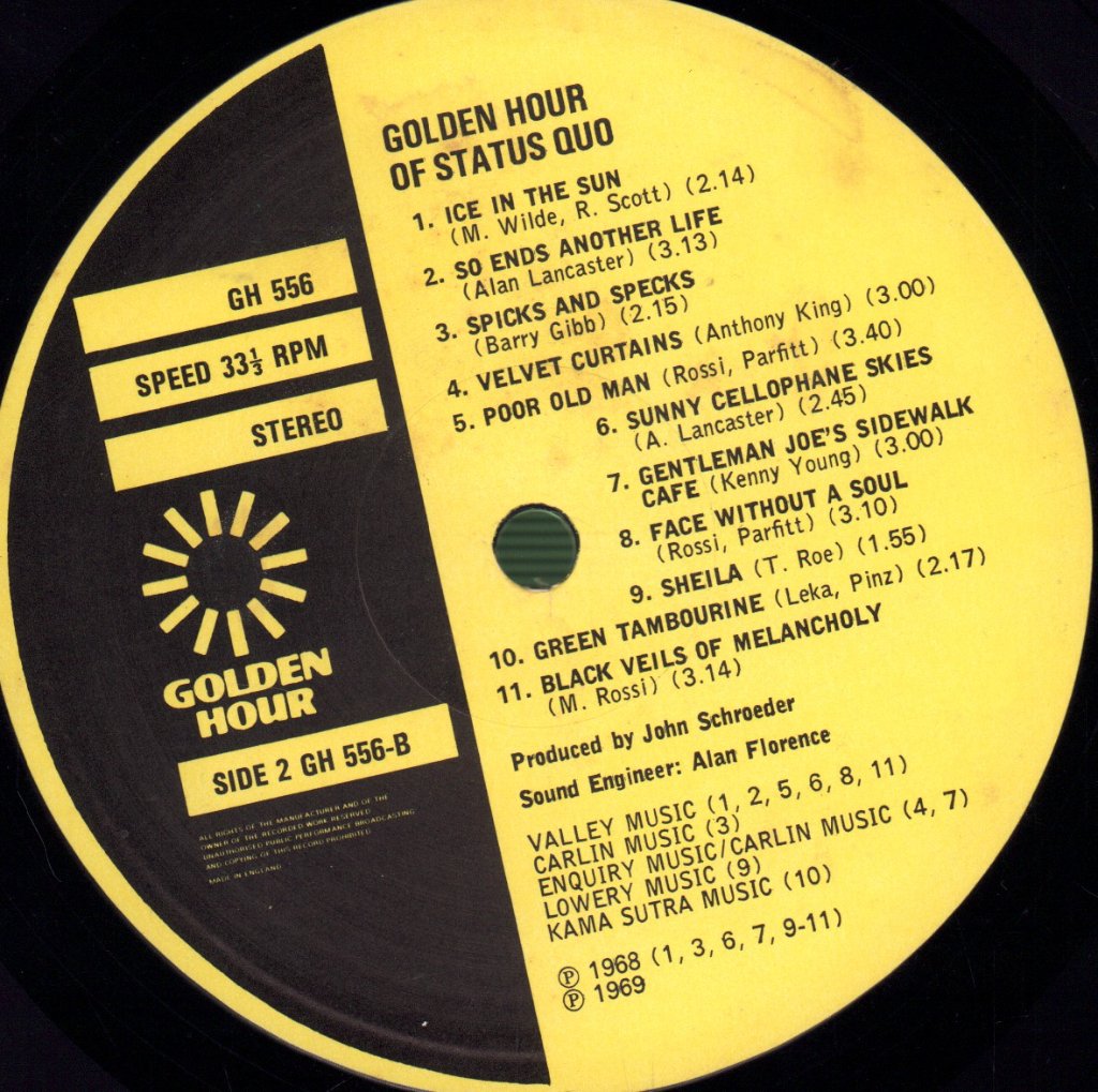 Status Quo - Golden Hour Of - Lp