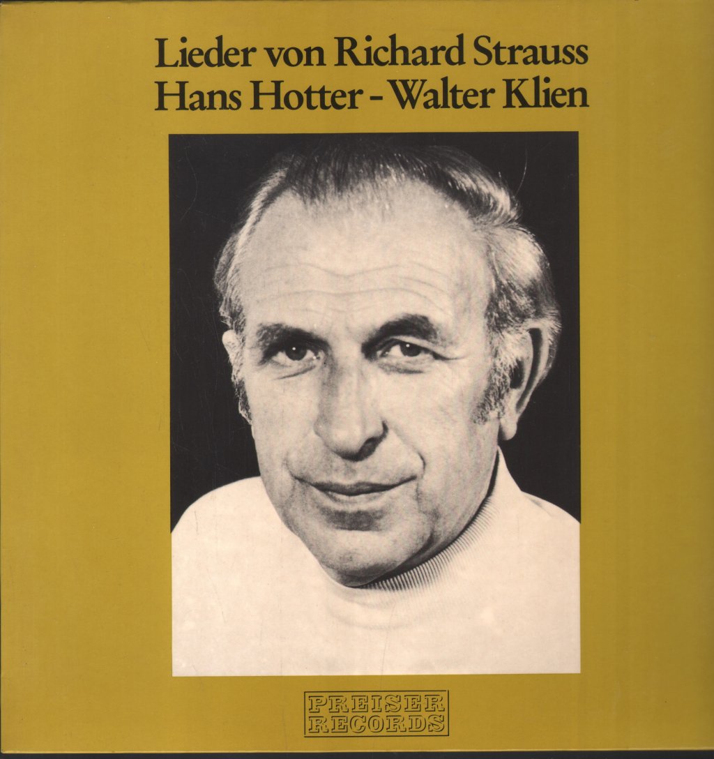 Hans Hotter / Walter Klien - Lieder Von Richard Strauss - Lp