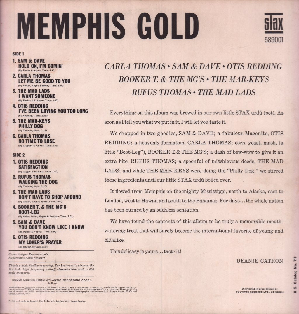 Various Artists - Memphis Gold Vol. I - Lp