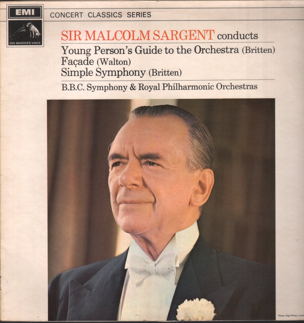 Sir Malcolm Sargent / B.B.C. Symphony Orchestra / Royal Philharmonic Orchestra - Britten - Young Person's Guide To The Orchestra / Walton - Facade / Simple Symphony - Lp
