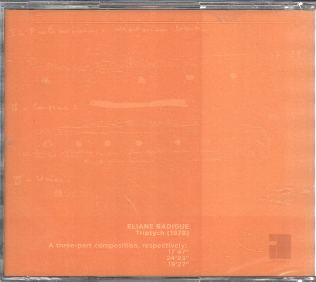 Eliane Radigue - Triptych - Cd