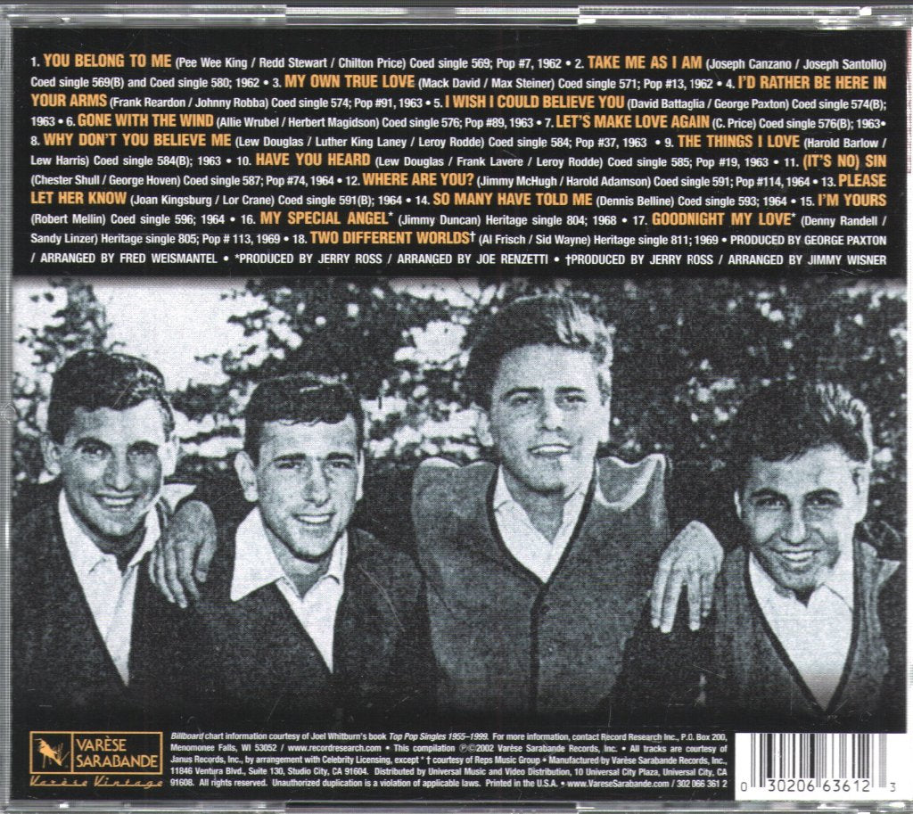 Duprees - All-Time Greatest Hits - Cd