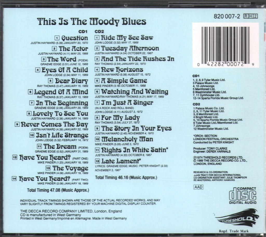 Moody Blues - This Is The Moody Blues - Cd Set