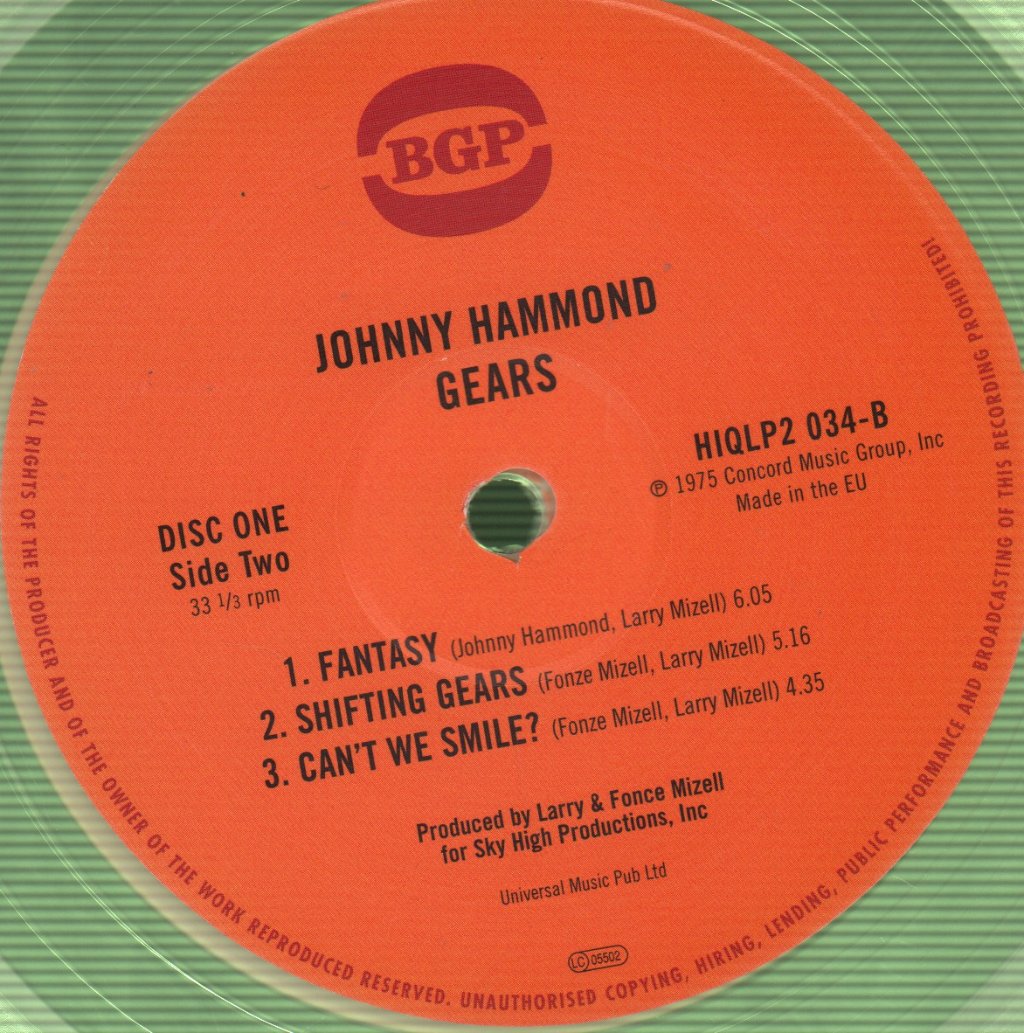 Johnny Hammond - Gears - Double Lp