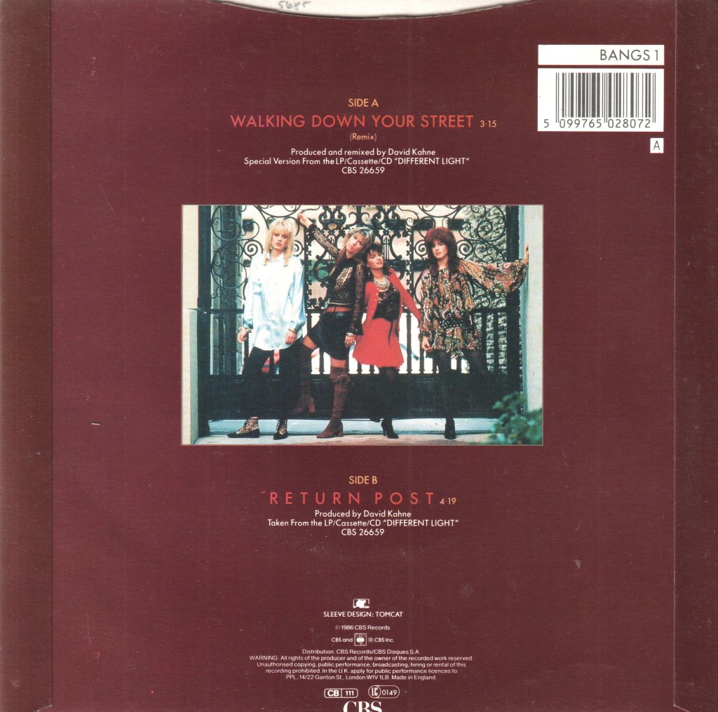 Bangles - Walking Down Your Street - 7 Inch