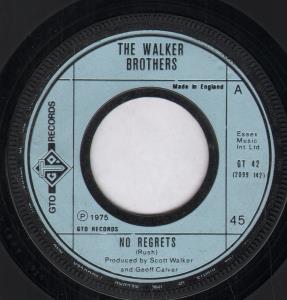 Walker Brothers - No Regrets - 7 Inch