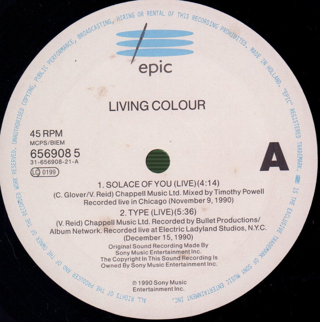 Living Colour - Solace Of You - 12 Inch