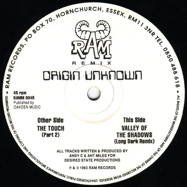 Origin Unknown - Touch / Valley Of The Shadows (Remixes) - 12 Inch
