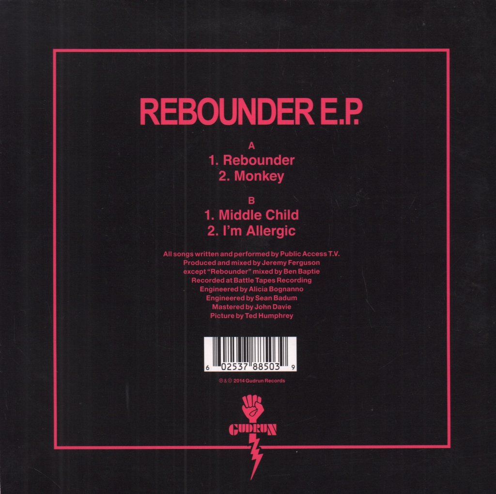 Public Access T.V. - Rebounder E.P. - 7 Inch