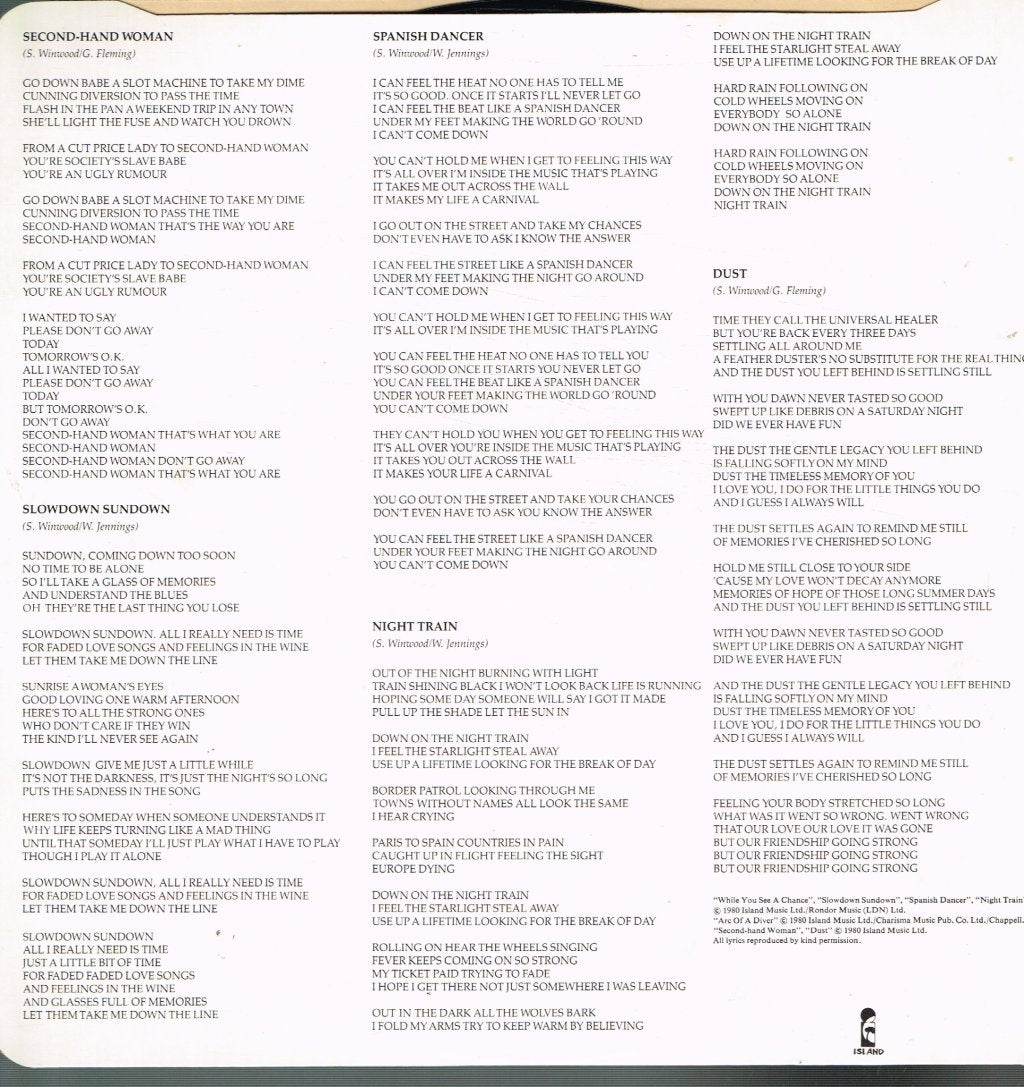 Steve Winwood - Arc Of A Diver - Lp