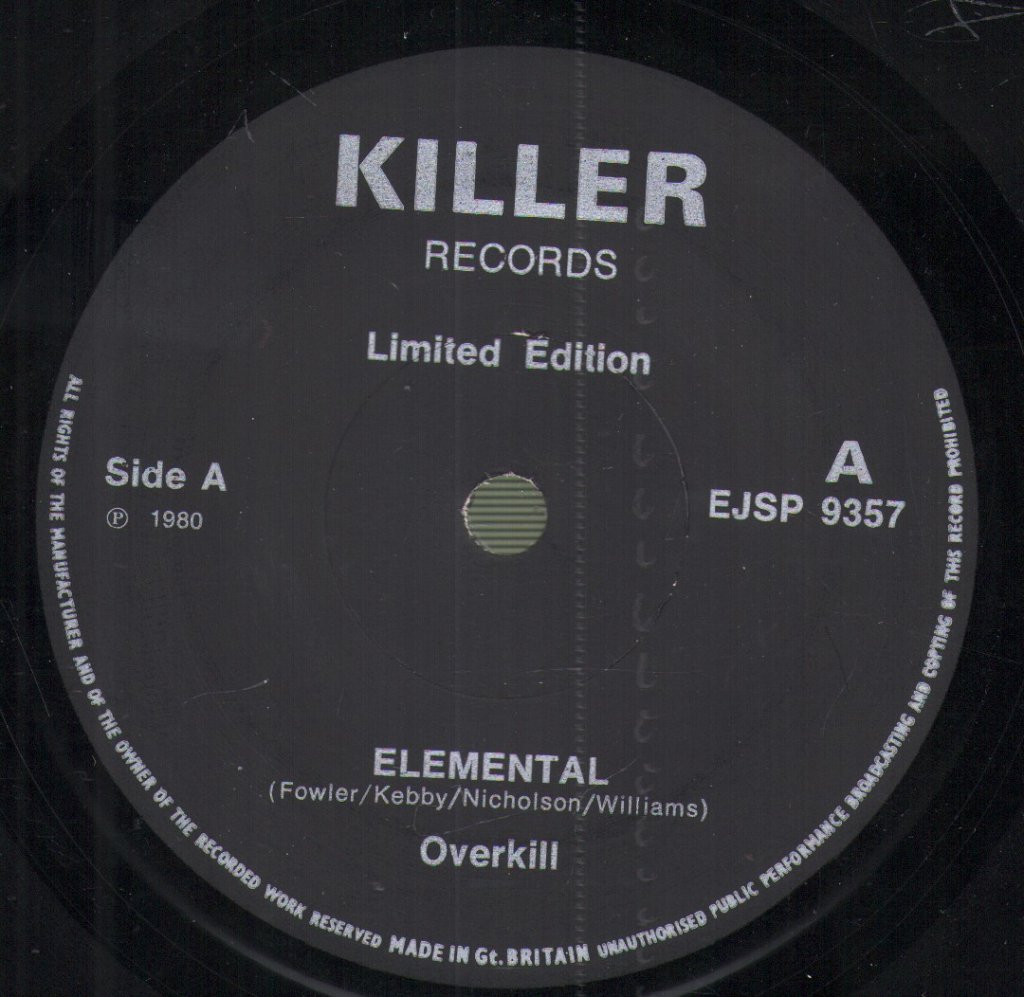 Overkill (Nwobhm Group) - Elemental - 7 Inch