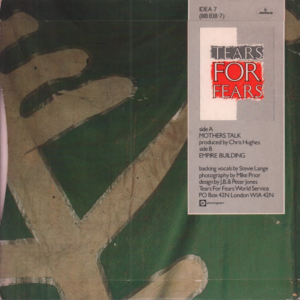 Tears For Fears - Mothers Talk - 7 Inch