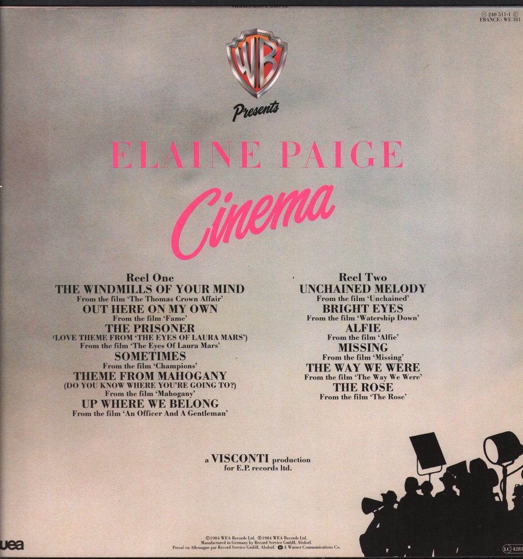 Elaine Paige - Cinema - Lp