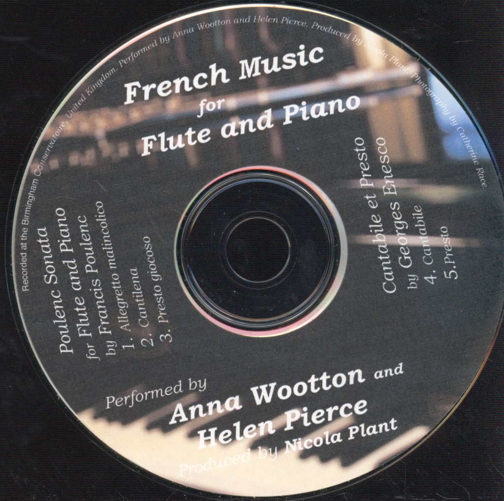 Anna Wootton And Helen Pierce - French Music For Flute And Piano - Cdr
