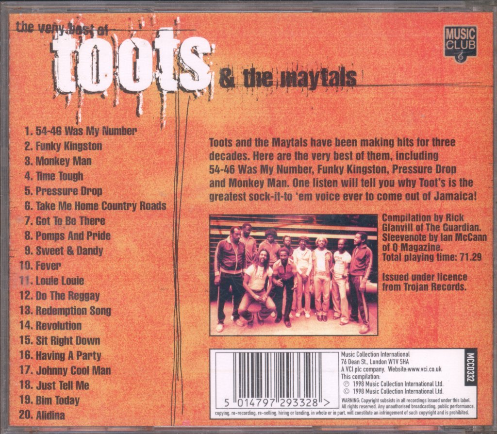 Toots & The Maytals - Very Best Of Toots & The Maytals - Cd