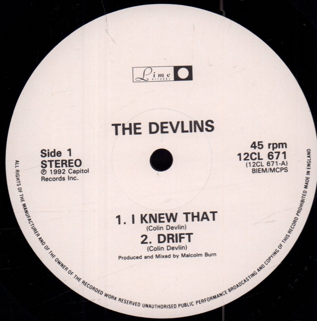 Devlins - Live Bait. Dead Bait. E.P. - 12 Inch