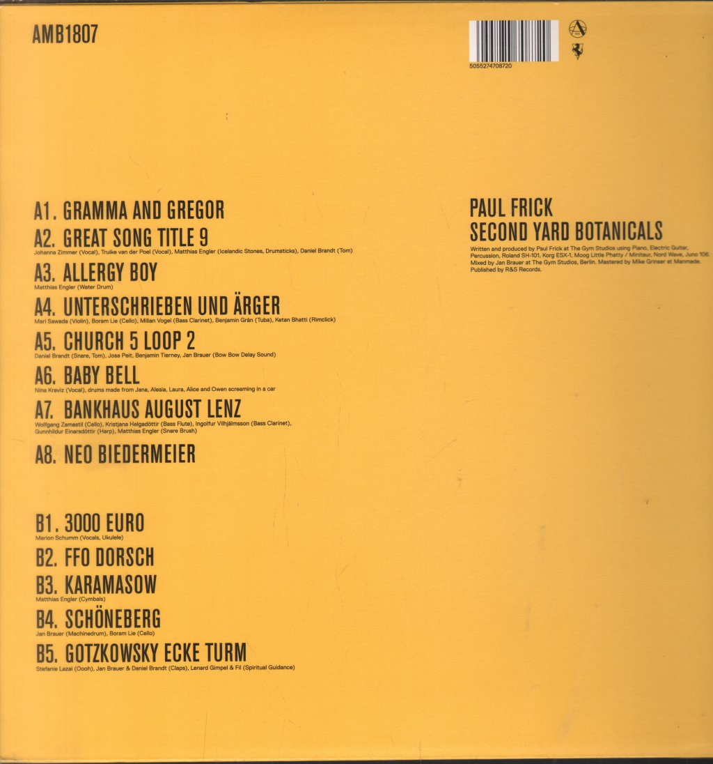 Paul Frick - Second Yard Botanicals - Lp