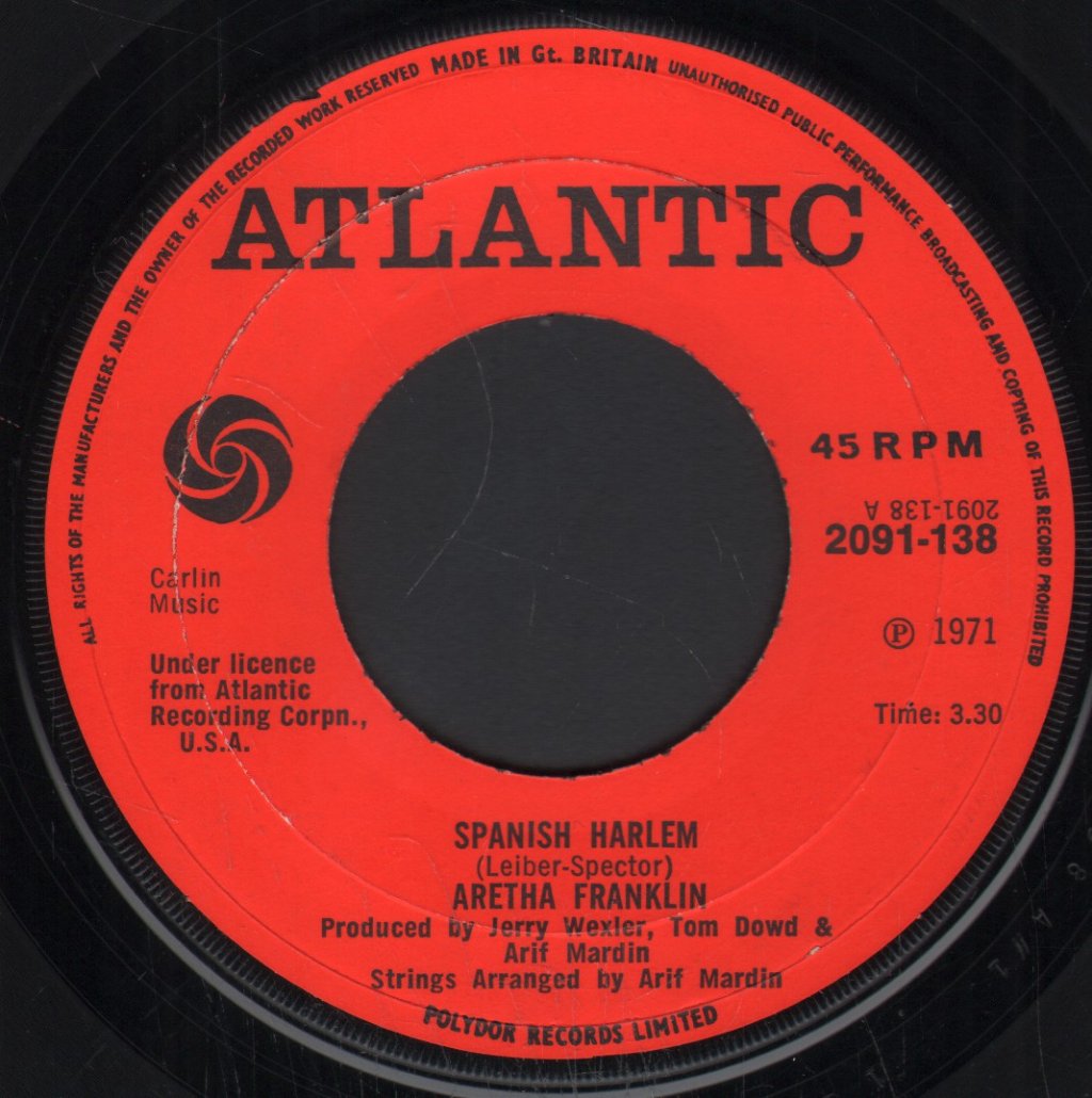 Aretha Franklin - Spanish Harlem - 7 Inch