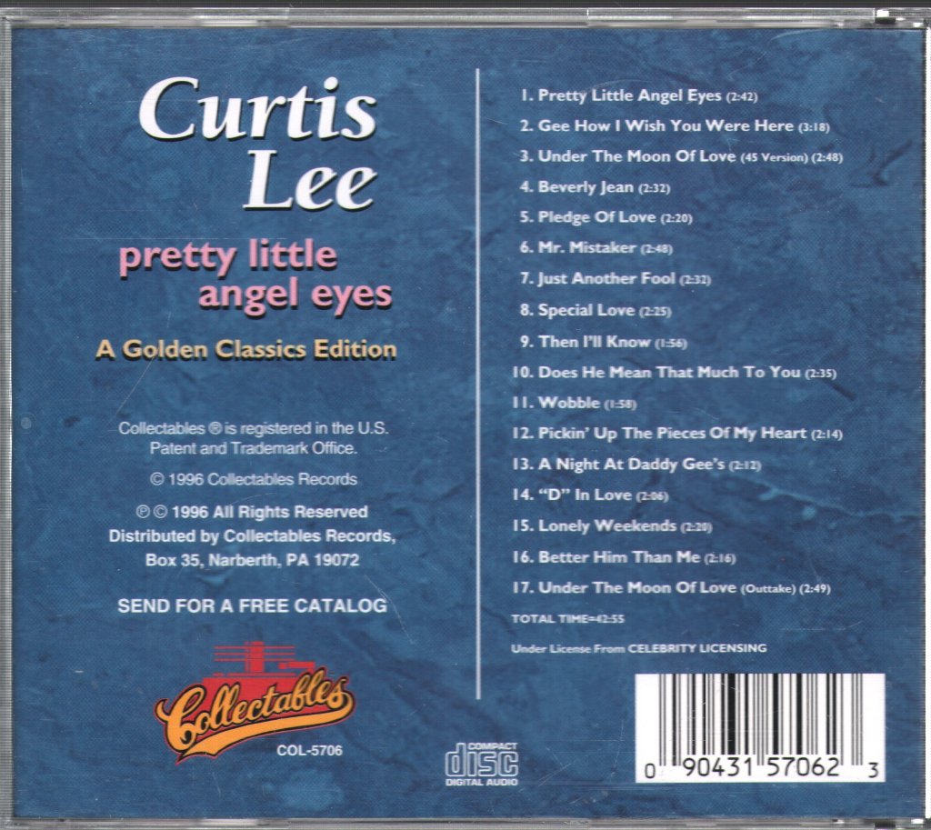 Curtis Lee - Pretty Little Angel Eyes: A Golden Classics Edition - Cd