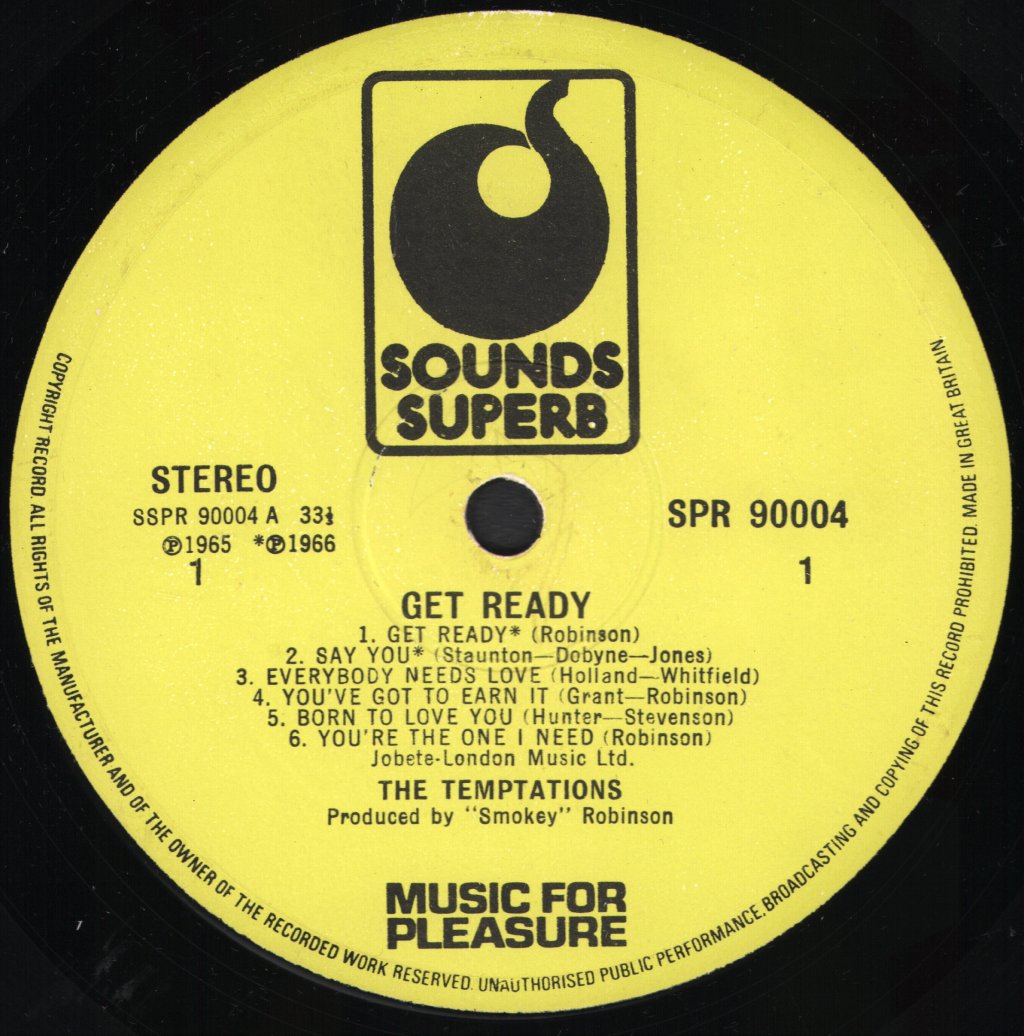 Temptations - Get Ready - Lp