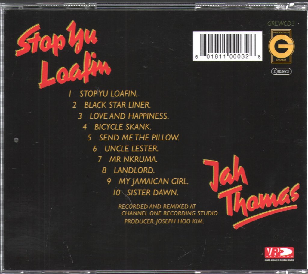 Jah Thomas - Stop Yu Loafin - Cd