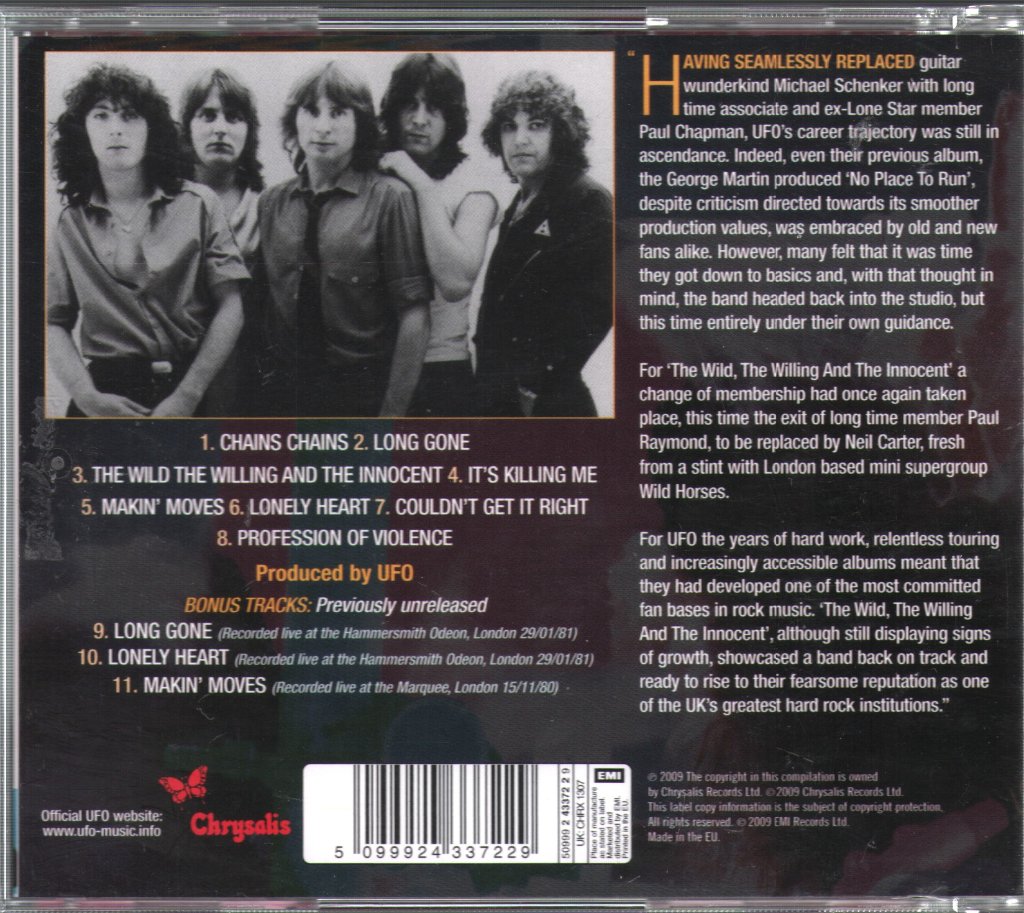 UFO - Wild, The Willing And The Innocent - Cd