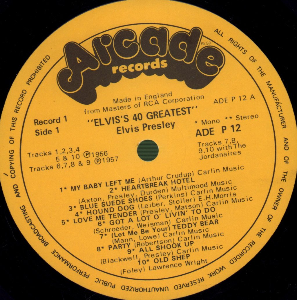 Elvis Presley - 40 Greatest - Double Lp