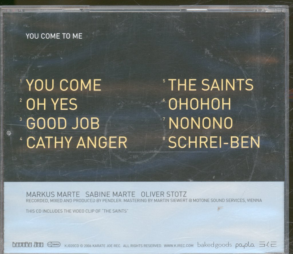 Pendler - You Come To Me - Cd